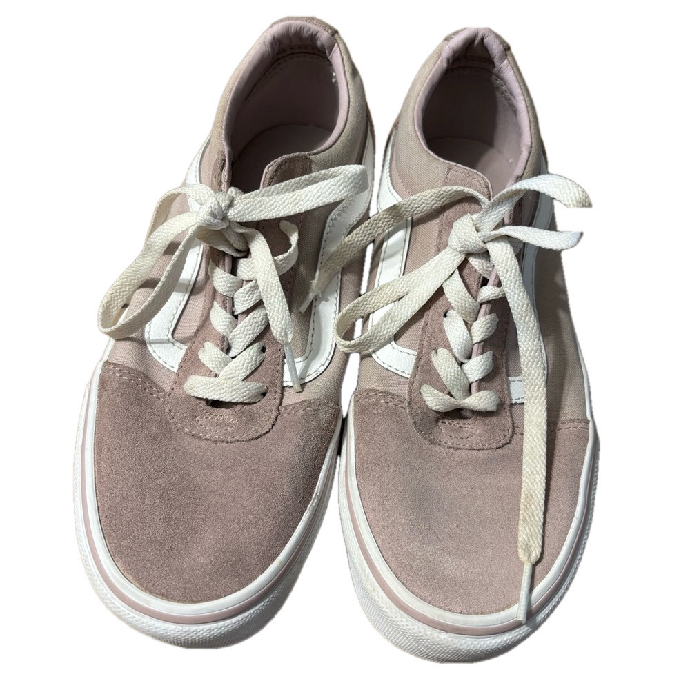 Vans Old Skool light pink Size 8.5 preowned Low top side stripe